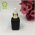 Cosmetic packing glass oil dropper square skincare bottle with screen printing